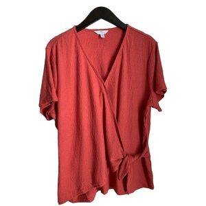 Time and Tru Women's Wrap Top Size XXL (20) Short Sleeve Shirt